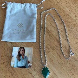 Kendra Scott Corla Necklace Green / Silver
